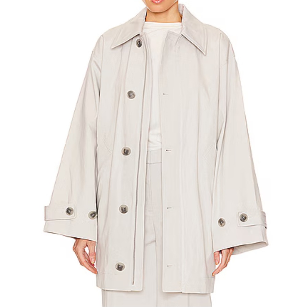 GRLFRND | NEW! Oversized Car Coat in Stone Grey - Picture 2 of 6